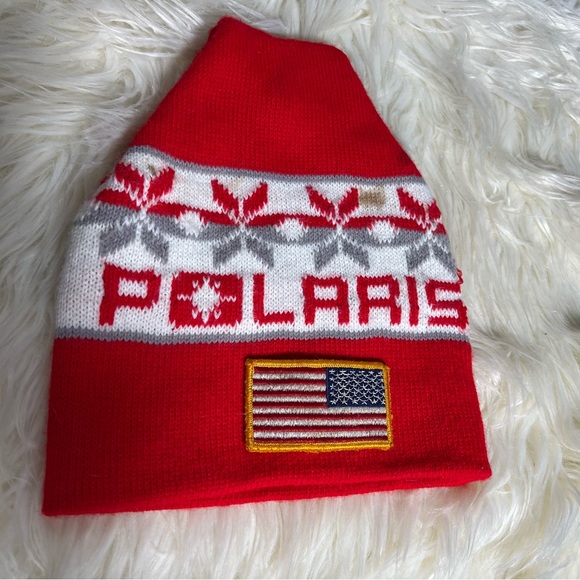 Polaris ATV Racing Beanie Red - RideNow Parts